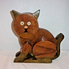 WOODEN COUNTRY CAT, VERY CUTE, 11' by 9