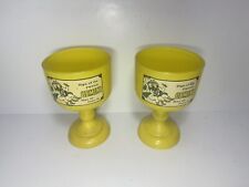 Vintage Two Large Gemini Zodiac 8” Goblet Twins Astrology B90 picture