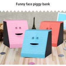 Intelligent Human Face Bank Eating Coin Piggy Bank Funny Toy Creative Gift Red picture