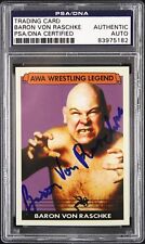 1966-95 Baron Von Raschke “The Clawmaster” AWA Wrestling Signed Card (PSA/DNA) picture