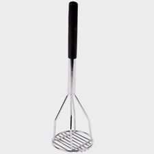 Chrome Plated Round-Faced Potato Masher with Soft Grip Handle, 24