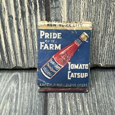  Vintage Pride of the Farm Tomato Catsup Matchbook Advertisement picture