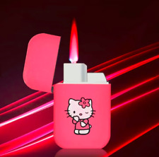 Pink Glitter Hello Kitty Pink Flame Pocket Lighter Refillable Cute NEW US SELLER picture