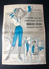 1960 Schuster’s women’s fashion/clothing clamdigger shoes  Milwaukee ad 21.5x15” picture