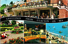 Vtg Greetings from Clacton-On-Sea Multiview Essex England Postcard picture