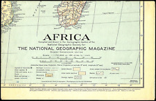 ⫸ 1943-2 February Vintage Map AFRICA National Geographic - Very Good  (562) picture