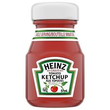 Set of 3 Heinz Tomato KETCHUP MINI GLASS Bottles 2.25 oz New and Sealed picture