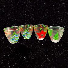 SI-AN Hand Painted 24K Gold Art Glass Christmas Bowl Italy Set 4 Pcs Italian picture