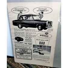 1955 1956 Ford English Line Print Ad vintage 50s picture