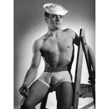 Gay Sailor Man Homosexual Nice Shirtless Guy Man 5x7 Photo Vintage Print 7200B picture