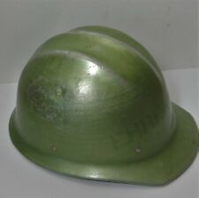 VINTAGE GREEN ALUMINUM HARD BOILED BULLARD 502 Hard Hat IRONWORKER picture