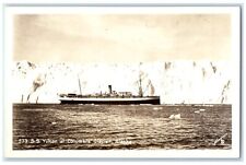 c1940's SS Yukon At Columbia Glacier Alaska AK Sawyers RPPC Photo Postcard picture