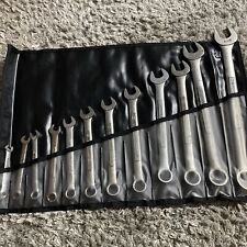 VTG Craftsman  forged in the USA   SAE  Wrench Set Of 12 Rollup Case  11/6 Point picture
