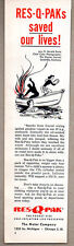1957 Vintage Ad Res-Q-Pak Pocket Size Life Preserver Muter Co Chicago,IL picture