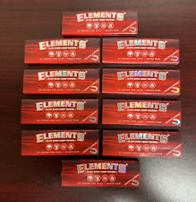 Elements RED 1 1/4 (1.25) Cigarette Rolling Papers 10 PACKS Magnetic Closure  picture