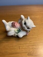 Fitz & Floyd Essentials Porcelain Ceramic Kittens & Roses Persian Kitty Cat picture
