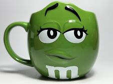 M &M's World Mug Green M & M’s Chocolate Candy 3D Face Ceramic Coffee Cup ~ NWOT picture