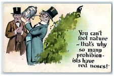 c1930's Drunk Man You Can't Fool Nature Prohibition Unposted Vintage Postcard picture