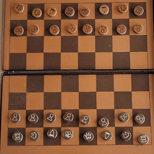 Starbucks Coffee Magnetic Chess Game Small Travel Set Vintage Magnet Board picture