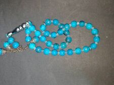Vintage coral blue handmade 33 Beads Islamic Spiritual masbaha picture