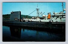 Groton CT-Connecticut, USS Sablefish, Ship, Transportation, Vintage Postcard picture