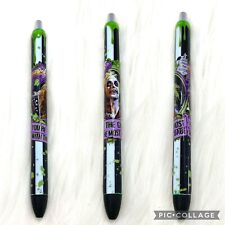 black and white beetlejuice refillable gel pen picture