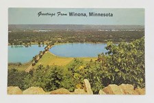 Greetings from Winona Minnesota as seen from Garvin Heights Postcard Unposted picture
