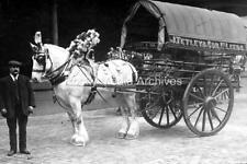 Ffs-3 J Tetley & Son Beer Horse Drawn Waggon, Leeds, Yorkshire. Photo picture