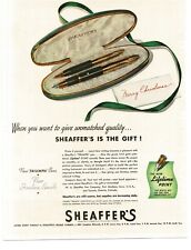 1945 Scheaffer Fountain Pen Mechanical Pencil set for Christmas Vintage Print Ad picture