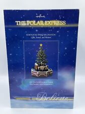 Hallmark Polar Express Table Top Tree Complete Works & Excellent Condition Train picture