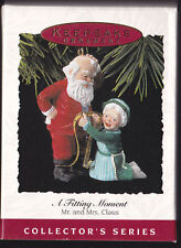 1993 Hallmark Keepsake Mr. and Mrs. Claus A Fitting Moment NIB NEW IN BOX picture