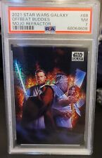 2021 Topps Star Wars Galaxy #68 Offbeat Buddies Mojo Refractor 30/50 PSA 7 picture