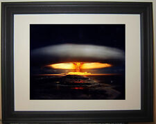 Atomic Nuclear Bomb Test  Mushroom Cloud WWII World War II  Framed Photo picture