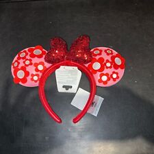 2024 Disney Parks MINNIE MOUSE Valentine's Ears Pink FLOWER Headband NWT Icon picture