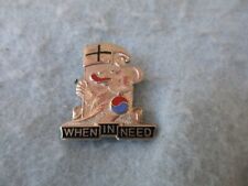 Korean War US Army Distinctive Insignia Crest MP When in Need Theater Made Japan picture