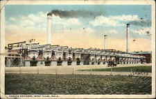 West Tulsa Oklahoma OK Cosden Oil Refinery Mining Fossil Fuel Vintage Postcard picture