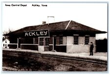 c1960's Iowa Central Depot Ackley Iowa Train Depot Station RPPC Photo Postcard picture