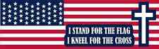 10x3 I Stand for the Flag I Kneel for the Cross Magnet Car Vehicle Magnetic Sign picture