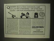 1984 Celestron C-60 and C-8 Telescopes Ad picture
