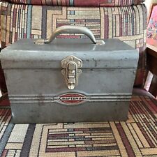 Early Vintage Craftsman Crown Logo Tool Box With Metal Handle 12x8x7 Guaranteed picture