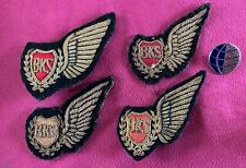 Rare Vintage BKS Pilots wing collection, enamel, defunct airline, 1950s, all inc picture