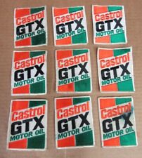 9 pcs Vintage Castrol GTX Motor Oil Sign Gas station dealer Patches NOS picture