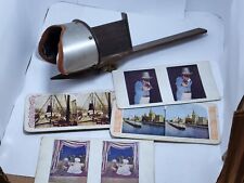 Antique 1900s Victorian Stereoscope Stereo Photo Viewer with 4 Cards  picture
