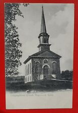 Poquonock, CT  Connecticut Congrgational Church UB UP 1900s Antique Postcard C74 picture