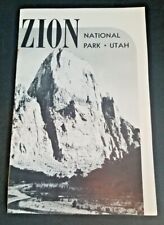 VINTAGE ZION NATIONAL PARK UTAH SOUVENIR BOOKLET 1952 US GOVERNMENT picture