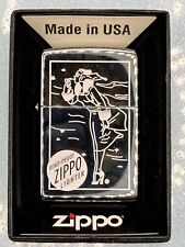 2022 Windy Girl Engraved High Polish Chrome Zippo Lighter NEW picture