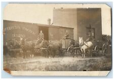 c1910's Northern Pacific Horses And Wagons RPPC Photo Unposted Antique Postcard picture