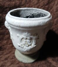 Vintage French Empire Style Urn Glazed Terra Cotta Planter picture