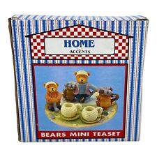 Vintage Home Accents Bears Mini Tea Set 8 Pieces Resin NOB 21865 picture