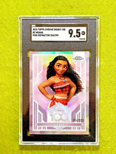 MOANA PINK REFRACTOR # /399 Disney 100 SGC 9.5 GRADED CARD 2023 Topps Chrome USA picture